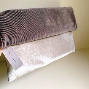 NWT | ANTHROPOLOGIE Augustina Foldover Velvet Clutch Purse Travel Tech Pouch